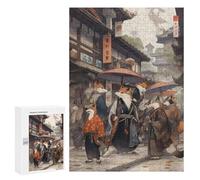 Jigsaw Puzzles for Adults300 PCS Edo Fox Village Adult Jigsaw Puzzle Family Games Difficult Challenge Fun Activities at Home 300 PCS