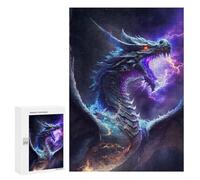 Jigsaw Puzzles for Adults300 PCS Electric Dragon Artwork Adult Jigsaw Puzzle Hands-on Game But Fun And Humorous Stress Reduction Gifts 300 PCS