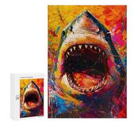 Jigsaw Puzzles for Adults300 PCS Expressive Shark Jigsaws for Adults DIY Toys Wall Art Unique Birthday And Xmas Gifts 300 PCS