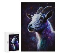 Jigsaw Puzzles for Adults300 PCS Galactic Goat Portrait-7 Jigsaw for Adults Brain Teaser Game Pattern Assembly Unique Birthday And Gifts 300 PCS
