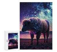 Jigsaw Puzzles for Adults300 PCS Galactic Sheep on The Beach Puzzle for Adults Fun Games Wall Decoration Deal As Gifts for The Whole Family 300 PCS