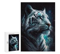Jigsaw Puzzles for Adults300 PCS Galactic White Tiger Portrait Teenagers Puzzles Relaxing Games For Family Fun Fun Activities at Home 300 PCS