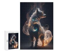 Jigsaw Puzzles for Adults300 PCS Galactic Wolf Cosmic Artwork Adult Jigsaw Puzzle Hands-on Game But Fun And Humorous Stress Reduction Gifts 300 PCS