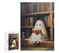 Jigsaw Puzzles for Adults300 PCS Ghost Reading Book in Library-1 Jigsaws for Adults Puzzle Family Activities Fun Activities at Home Gifts for Friends And Family 300 PCS