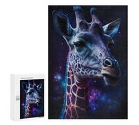 Jigsaw Puzzles for Adults300 PCS Giraffe in Space Art Print-4 Jigsaw for Adults Brain Teaser Game Pattern Assembly Unique Birthday And Gifts 300 PCS