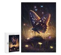 Jigsaw Puzzles for Adults300 PCS Glowing Night Butterfly Adult Jigsaw Puzzle Hands-on Game But Fun And Humorous Stress Reduction Gifts 300 PCS