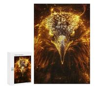 Jigsaw Puzzles for Adults300 PCS Golden Blaze Eagle Puzzle for Adults DIY Toys Staycation Kill Time Fun at Home Activities, 300 PCS