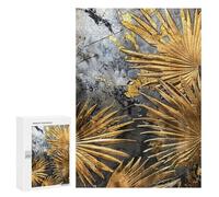 Jigsaw Puzzles for Adults300 PCS Golden Palm Leaf Splendor Jigsaw for Adults Brain Teaser Game Pattern Assembly Unique Birthday And Gifts 300 PCS