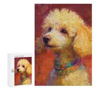 Jigsaw Puzzles for Adults300 PCS Golden Poodle Painting Artwork Jigsaws for Adults Puzzle Family Activities Fun Activities at Home Gifts for Friends And Family 300 PCS