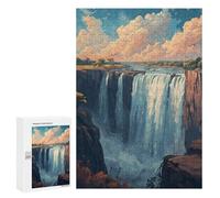 Jigsaw Puzzles for Adults300 PCS Great Victoria Falls Adult Jigsaw Puzzle Family Games Difficult Challenge Fun Activities at Home 300 PCS