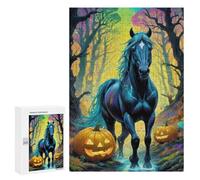Jigsaw Puzzles for Adults300 PCS Halloween Horse in Forest Adult Jigsaw Puzzle Hands-on Game But Fun And Humorous Stress Reduction Gifts 300 PCS