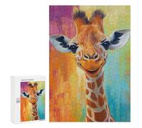 Jigsaw Puzzles for Adults300 PCS Happy Giraffe Art Print Jigsaws for Adults Puzzle Family Activities Fun Activities at Home Gifts for Friends And Family 300 PCS