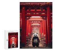 Jigsaw Puzzles for Adults300 PCS Japanese Panda Torii Gate Adult Jigsaw Family Game Staycation Kill Time for Birthday, Chrismas 300 PCS