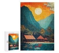 Jigsaw Puzzles for Adults300 PCS Java Art Adult Jigsaw Puzzle Family Games Difficult Challenge Fun Activities at Home 300 PCS