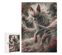 Jigsaw Puzzles for Adults300 PCS Kitsune Japanese Fox Jigsaw for Adults Brain Teaser Game Pattern Assembly Unique Birthday And Gifts 300 PCS