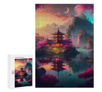 Jigsaw Puzzles for Adults300 PCS Lake in The Middle Forest Adult Jigsaw Puzzle Family Games Difficult Challenge Fun Activities at Home 300 PCS