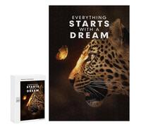 Jigsaw Puzzles for Adults300 PCS Leopard Dreams Nature's Inspiration Puzzle for Adults Fun Games Wall Decoration Deal As Gifts for The Whole Family 300 PCS