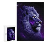 Jigsaw Puzzles for Adults300 PCS Lion Purple Adult Puzzles Brain Teaser Game Home Decoration Help The Brain Exercise 300 PCS