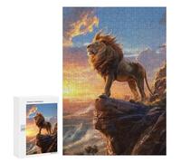 Jigsaw Puzzles for Adults300 PCS Lions Sunrise Majesty Puzzle for Adults DIY Toys Staycation Kill Time Fun at Home Activities, 300 PCS
