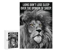 Jigsaw Puzzles for Adults300 PCS Lions Vs Opinion Of Sheep Jigsaw for Adults Brain Teaser Game Pattern Assembly Unique Birthday And Gifts 300 PCS