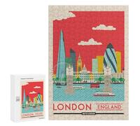 Jigsaw Puzzles for Adults300 PCS London Cityscape Adult Jigsaw Puzzle Hands-on Game But Fun And Humorous Stress Reduction Gifts 300 PCS