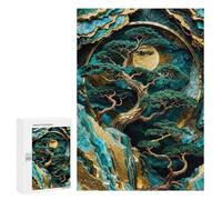 Jigsaw Puzzles for Adults300 PCS Lunar Forest Kintsugi Art Adult Puzzles Brain Teaser Game Home Decoration Help The Brain Exercise 300 PCS