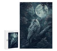 Jigsaw Puzzles for Adults300 PCS Moonlit Owl Jigsaws for Adults DIY Toys Wall Art Unique Birthday And Xmas Gifts 300 PCS