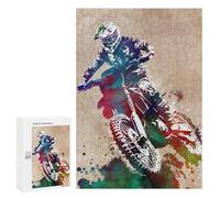 Jigsaw Puzzles for Adults300 PCS Motor Sport Art Puzzle for Adults DIY Toys Staycation Kill Time Fun at Home Activities, 300 PCS