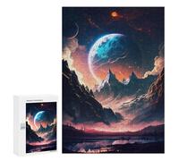 Jigsaw Puzzles for Adults300 PCS Mystical Alien Landscape Puzzle for Adults Fun Games Wall Decoration Deal As Gifts for The Whole Family 300 PCS