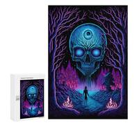 Jigsaw Puzzles for Adults300 PCS Neon Forest The Enchanted Path Adult Jigsaw Puzzle Hands-on Game But Fun And Humorous Stress Reduction Gifts 300 PCS