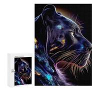 Jigsaw Puzzles for Adults300 PCS Neon Panther Portrait -1 Puzzle for Adults Fun Games Wall Decoration Deal As Gifts for The Whole Family 300 PCS