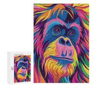 Jigsaw Puzzles for Adults300 PCS Orangutan Abstract Flat Adult Jigsaw Puzzle Hands-on Game But Fun And Humorous Stress Reduction Gifts 300 PCS