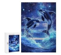 Jigsaw Puzzles for Adults300 PCS Orca Whale Killer Wave Adult Puzzles Brain Teaser Game Home Decoration Help The Brain Exercise 300 PCS