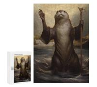 Jigsaw Puzzles for Adults300 PCS Otter Moses Jigsaw for Adults Family Games But Fun And Humorous Help The Brain Exercise 300 PCS