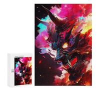 Jigsaw Puzzles for Adults300 PCS Paint The Oni Mask Adult Puzzles Brain Teaser Game Home Decoration Help The Brain Exercise 300 PCS