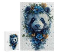 Jigsaw Puzzles for Adults300 PCS Panda with Floral Crown Teenagers Puzzles Relaxing Games For Family Fun Fun Activities at Home 300 PCS