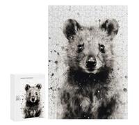 Jigsaw Puzzles for Adults300 PCS Quokka Beauty Black Ink Puzzle for Adults DIY Toys Staycation Kill Time Fun at Home Activities, 300 PCS