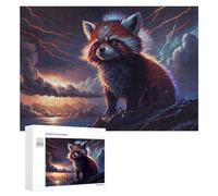 Jigsaw Puzzles for Adults300 PCS Red Panda Lightning Storm -3 Adult Puzzles Family Games Home Decoration Christmas Birthday Gifts 300 PCS