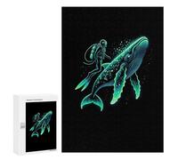 Jigsaw Puzzles for Adults300 PCS Scuba Diver Whale Adult Puzzles Brain Teaser Game Home Decoration Help The Brain Exercise 300 PCS