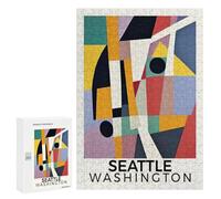 Jigsaw Puzzles for Adults300 PCS Seattle Washington Jigsaw for Adults Brain Teaser Game Pattern Assembly Unique Birthday And Gifts 300 PCS