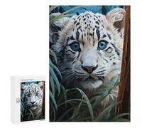 Jigsaw Puzzles for Adults300 PCS Snow Leopard Cub in Jungle Jigsaws for Adults Puzzle Family Activities Fun Activities at Home Gifts for Friends And Family 300 PCS