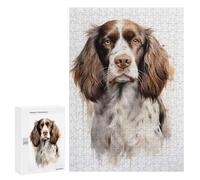 Jigsaw Puzzles for Adults300 PCS Springer Spaniel Portrait Adult Jigsaw Puzzle Hands-on Game But Fun And Humorous Stress Reduction Gifts 300 PCS