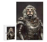 Jigsaw Puzzles for Adults300 PCS Steampunk Lion Armor Adult Jigsaw Puzzle Hands-on Game But Fun And Humorous Stress Reduction Gifts 300 PCS