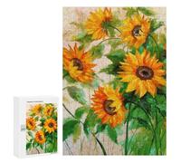 Jigsaw Puzzles for Adults300 PCS Sunflowers Adult Jigsaw Puzzle Family Games Difficult Challenge Fun Activities at Home 300 PCS