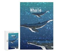 Jigsaw Puzzles for Adults300 PCS The Humpback Whales Adult Puzzles Brain Teaser Game Home Decoration Help The Brain Exercise 300 PCS