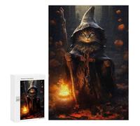 Jigsaw Puzzles for Adults300 PCS The Witch Cat Puzzle for Adults DIY Toys Staycation Kill Time Fun at Home Activities, 300 PCS
