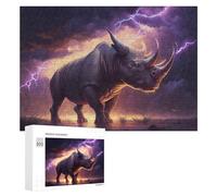 Jigsaw Puzzles for Adults300 PCS Thundering Rhino Stormscape -1 Adult Puzzles Family Games Home Decoration Christmas Birthday Gifts 300 PCS