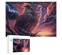 Jigsaw Puzzles for Adults300 PCS Thunderstorm Owl Artwork-2 Jigsaw for Adults Family Games But Fun And Humorous Help The Brain Exercise 300 PCS