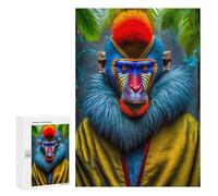 Jigsaw Puzzles for Adults300 PCS Tropical Mandrill Joy Adult Jigsaw Family Game Staycation Kill Time for Birthday, Chrismas 300 PCS
