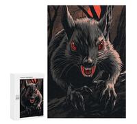Jigsaw Puzzles for Adults300 PCS Vampire Gothic Squirrel Adult Puzzles Brain Teaser Game Home Decoration Help The Brain Exercise 300 PCS